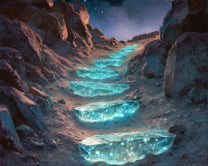 Mountain Trail Covered in Stardust