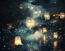 Cozy Halloween Ghostly Night