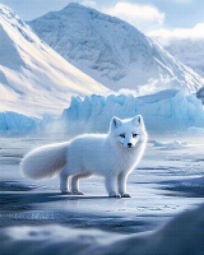 Arctic Fox on Ice Field
