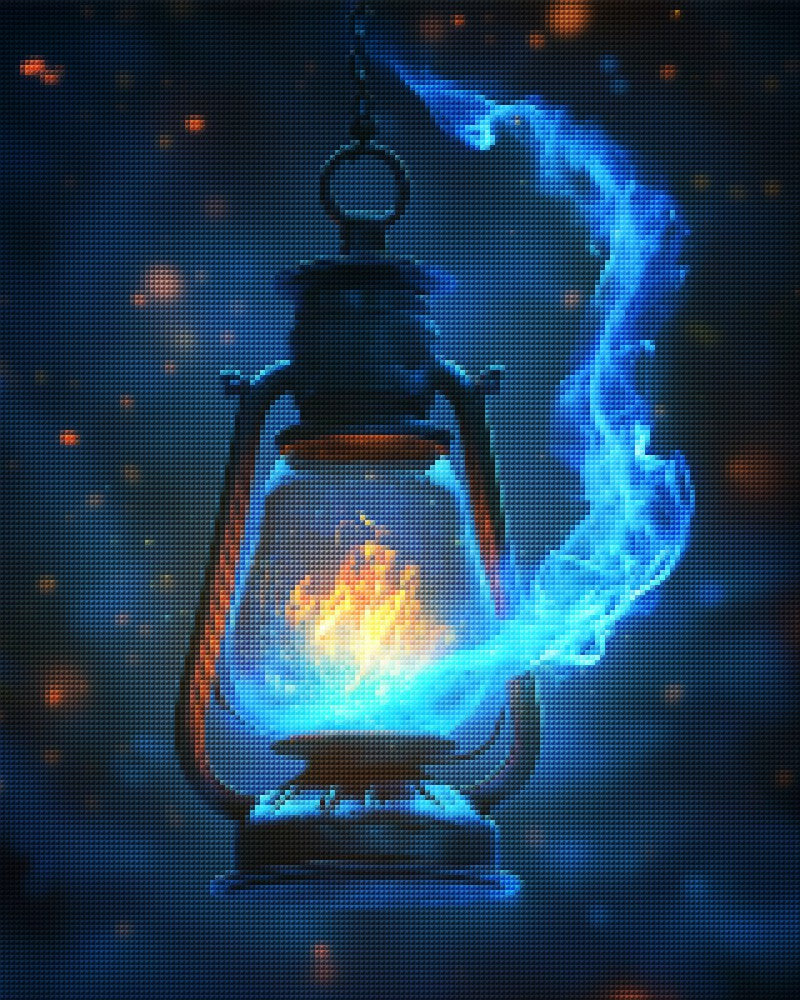 Magic Lantern with Blue Flame