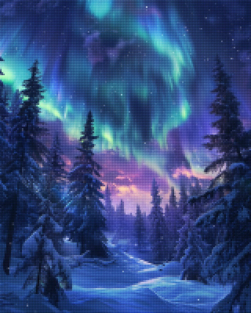 Aurora Snow Forest