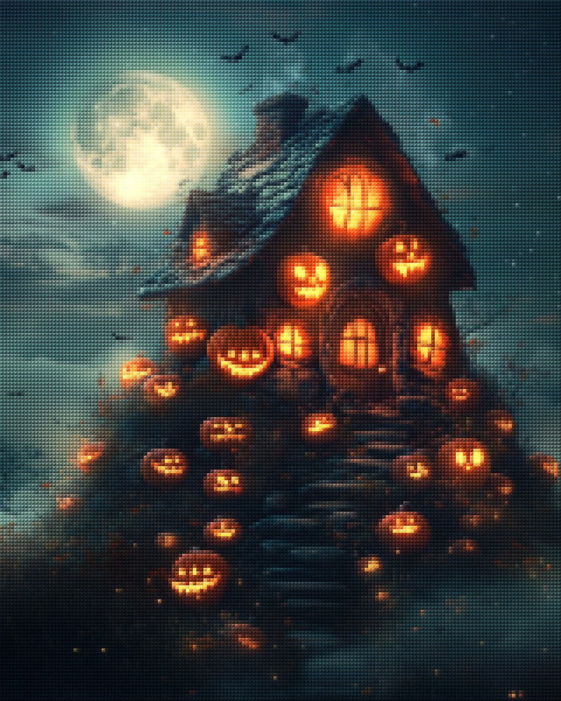 Glowing Jack o Lantern House