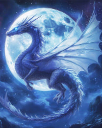 Moonlit Silver Dragon