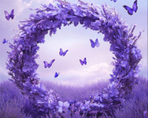 Cartoon Wreath in Lavender