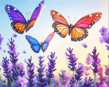 Colorful Butterflies in Flight