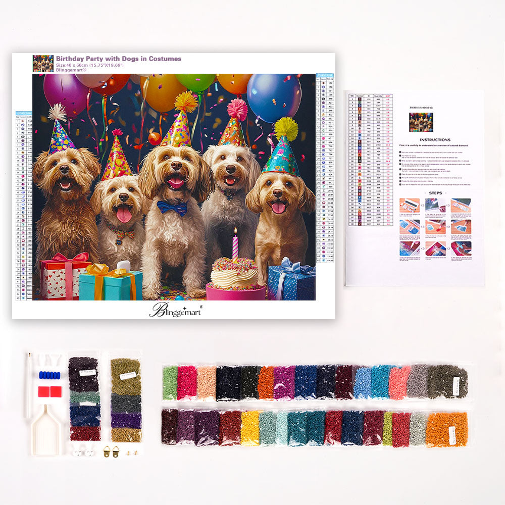 Birthday Party with Dogs in Costumes