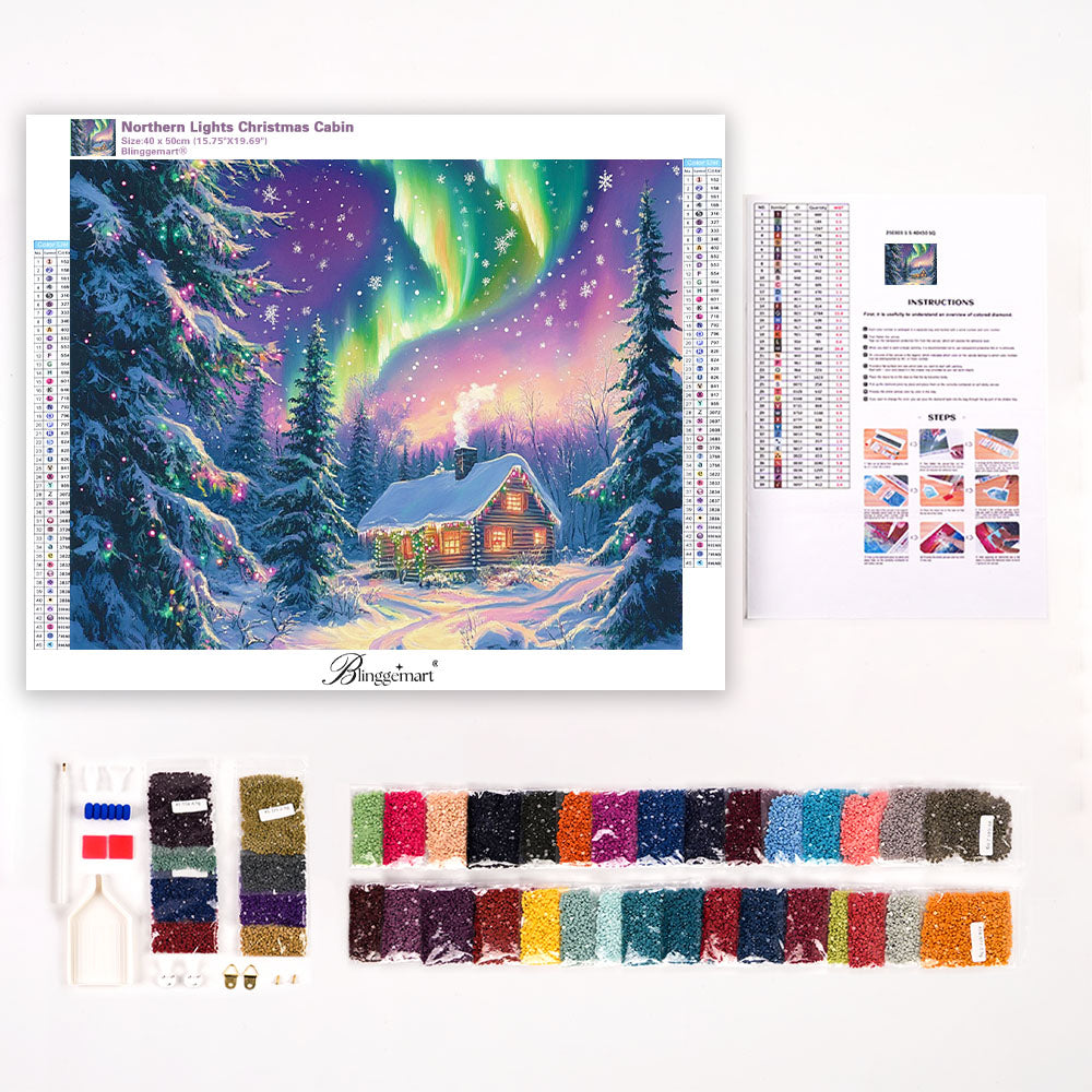 Northern Lights Christmas Cabin