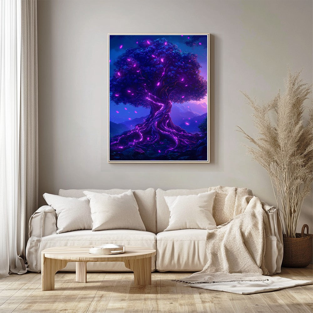 Huge Magical Tree with Glowing Vines