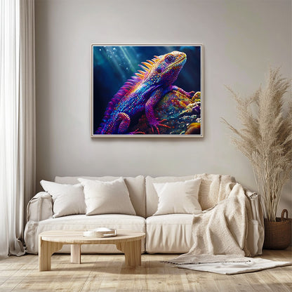 Deep-Sea Lizard with Colorful Scales