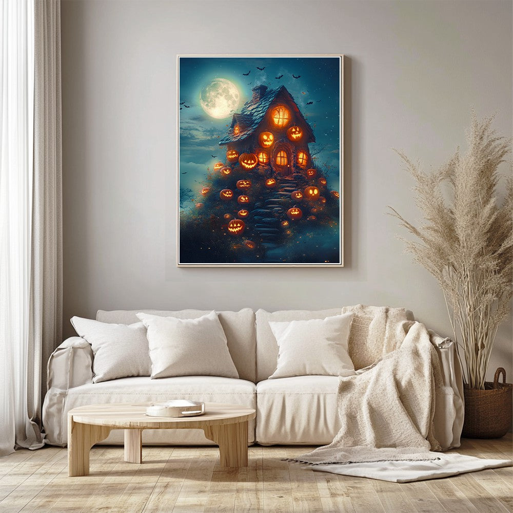 Glowing Jack o Lantern House