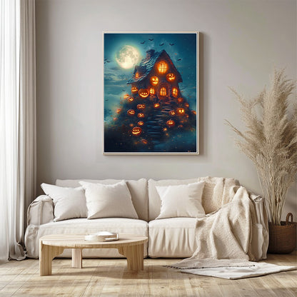Glowing Jack o Lantern House