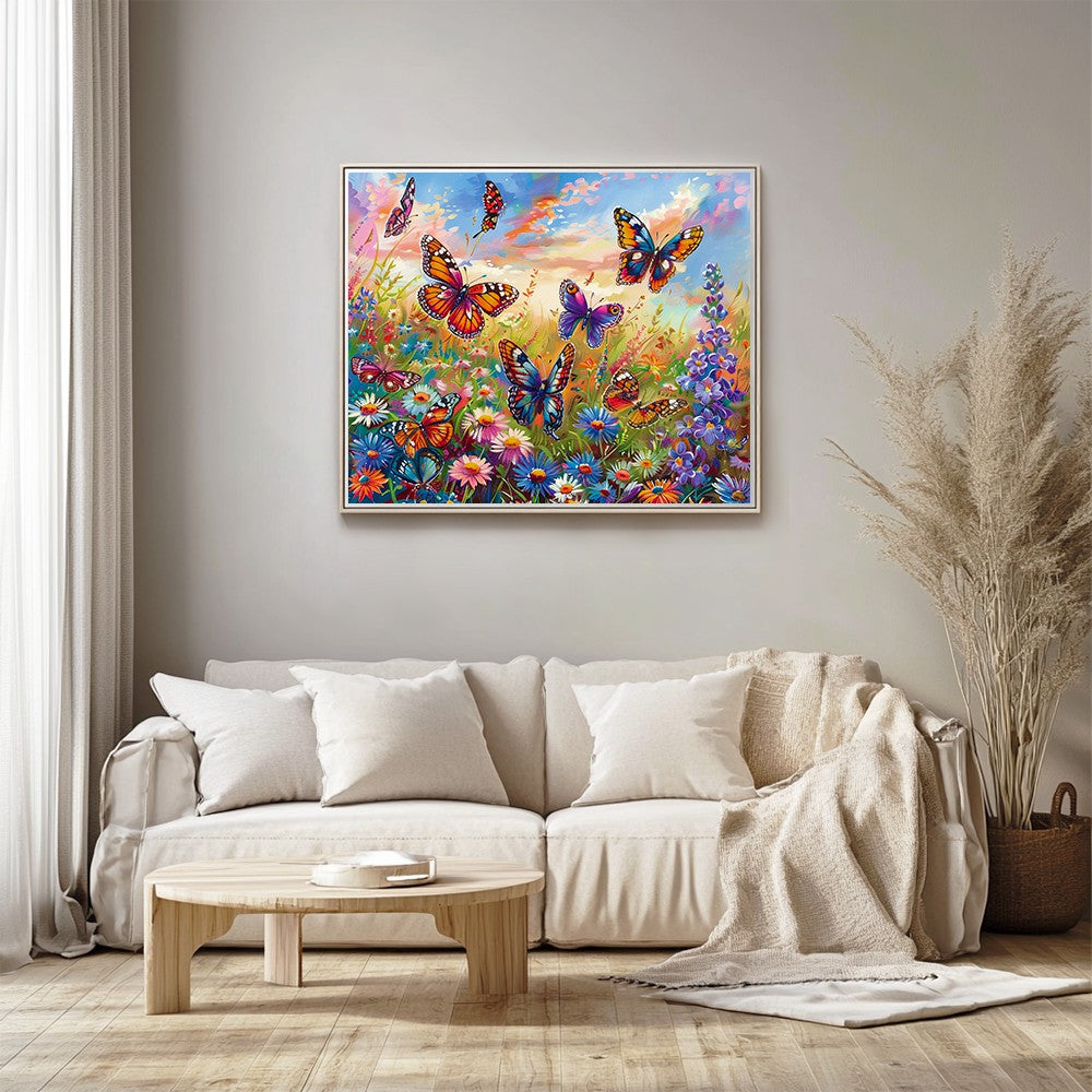 Butterfly In The Flowers
