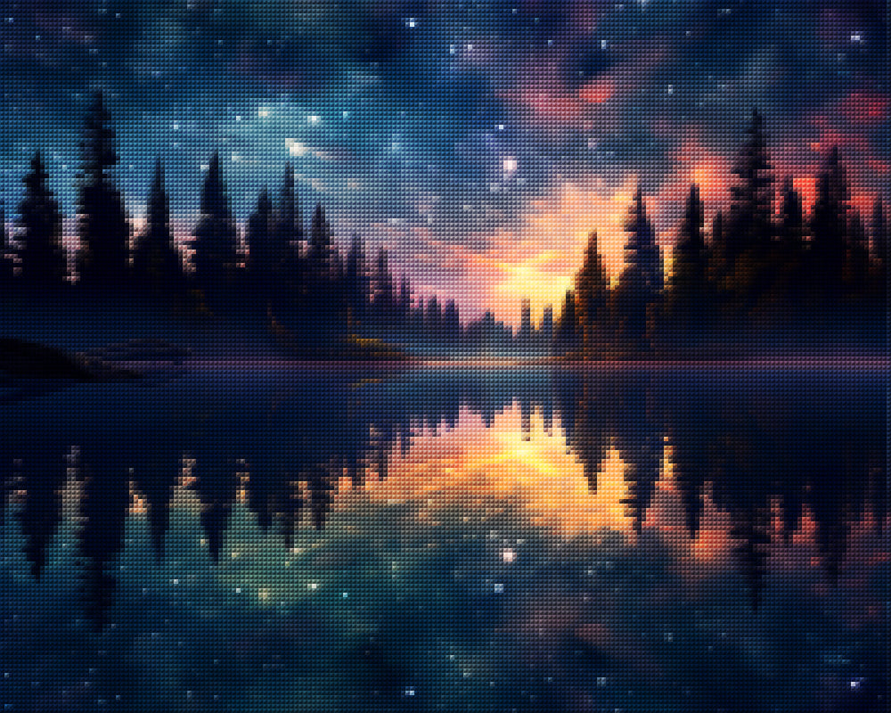 Galaxy Lake Reflection