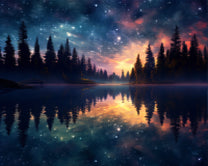 Galaxy Lake Reflection