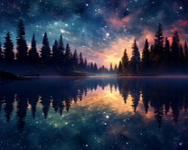 Galaxy Lake Reflection