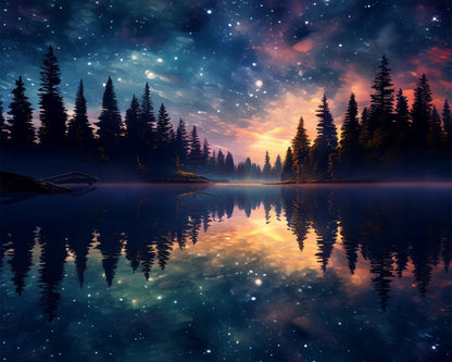 Galaxy Lake Reflection