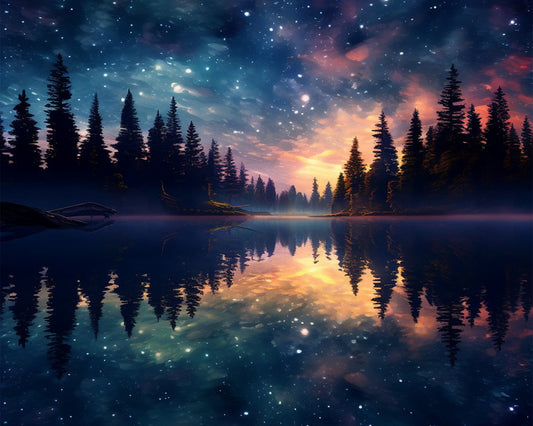 Galaxy Lake Reflection