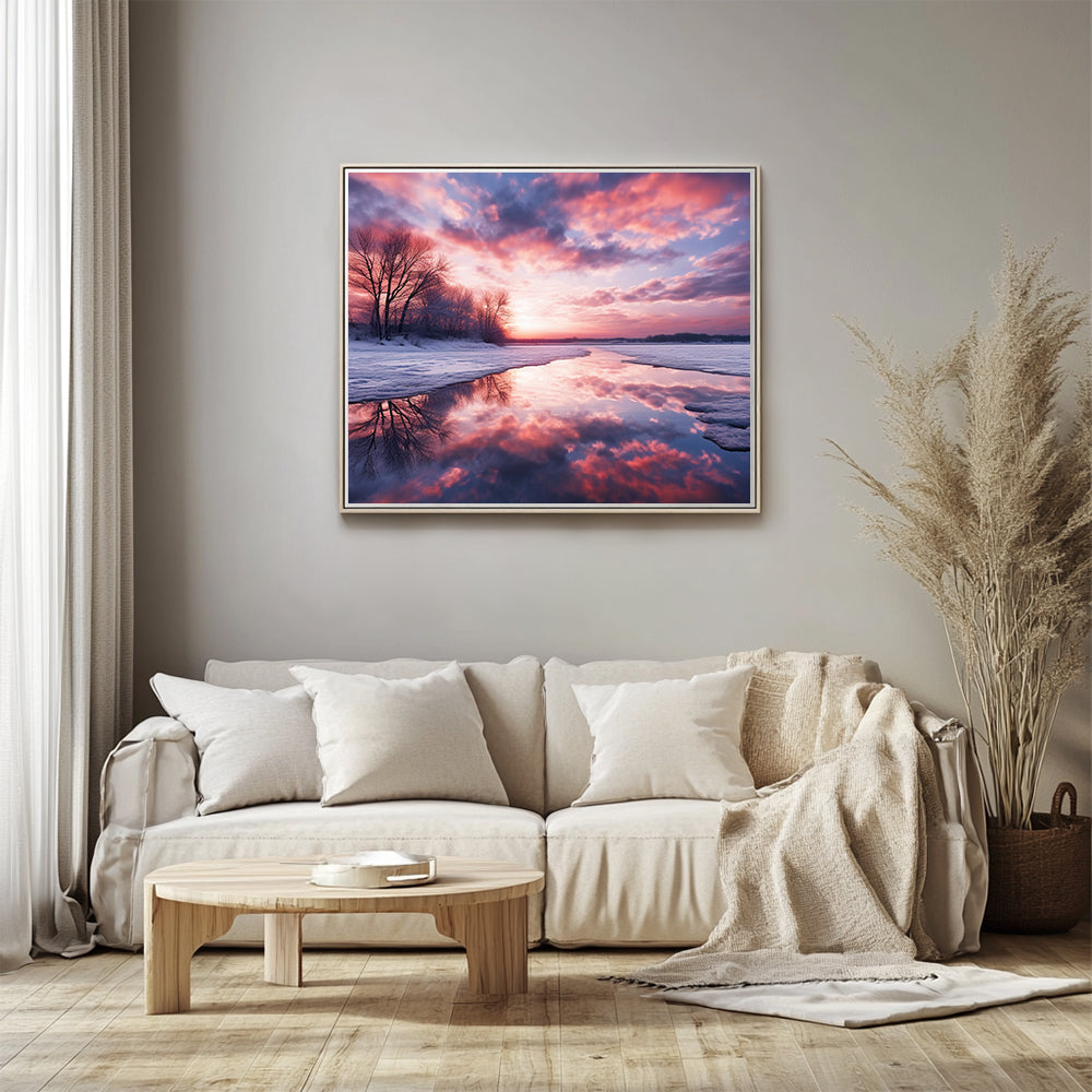 Winter Mirror Sunset