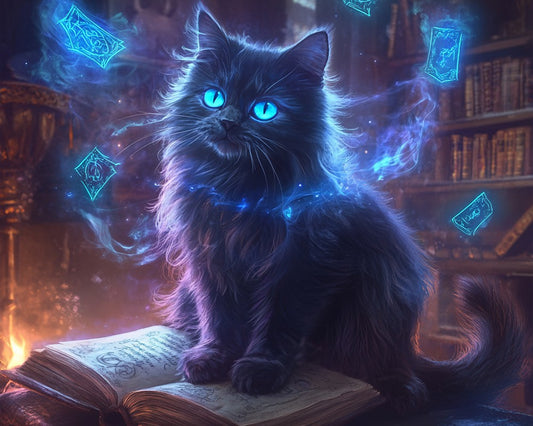Blue-Eyed Black Cat