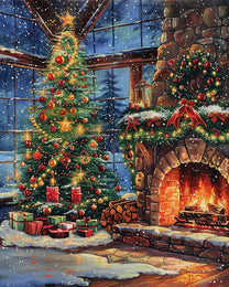 Christmas Tree By The Fire