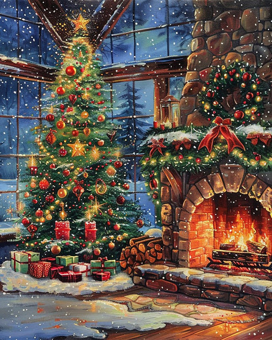 Christmas Tree By The Fire