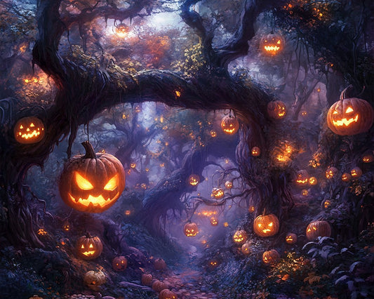 Enchanted Forest with Glowing Colors