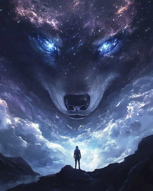 Giant Wolf with Deep Eyes