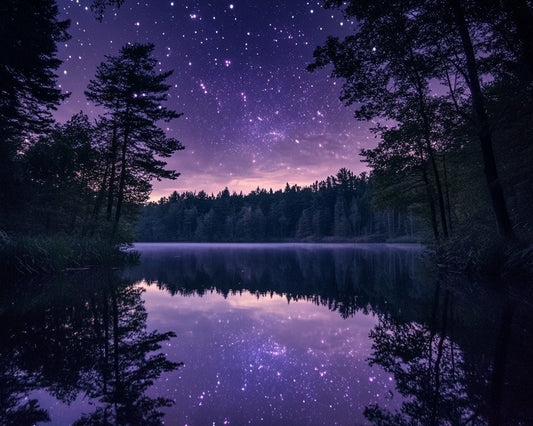 Lake Reflecting the Starry Sky