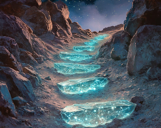 Mountain Trail Covered in Stardust