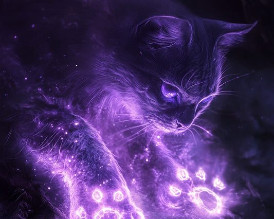 Phantom Cat with Lavender Glow