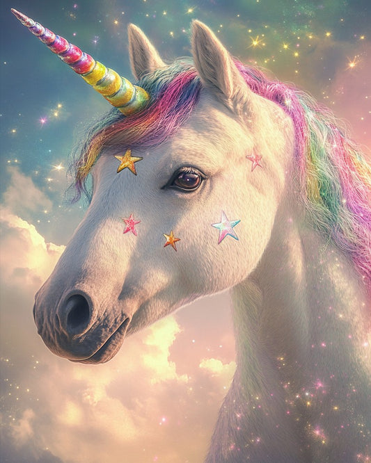 Unicorn with Rainbow Horn